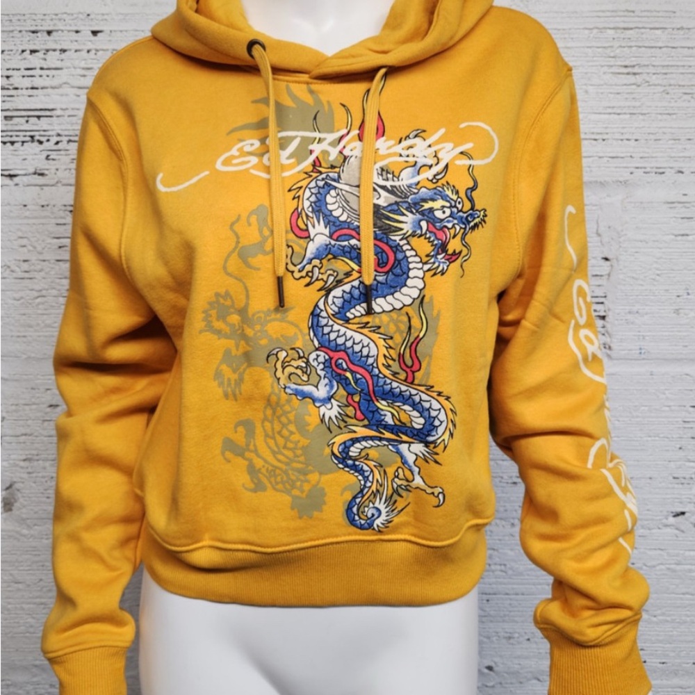 Ed Hardy Yellow Dragon Sweater